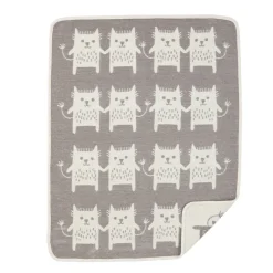 Plaid chenilla Little Me, gris