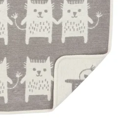 Plaid chenilla Little Me, gris