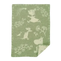 Plaid infantil Moomin winterland 65x90 cm, Frost green