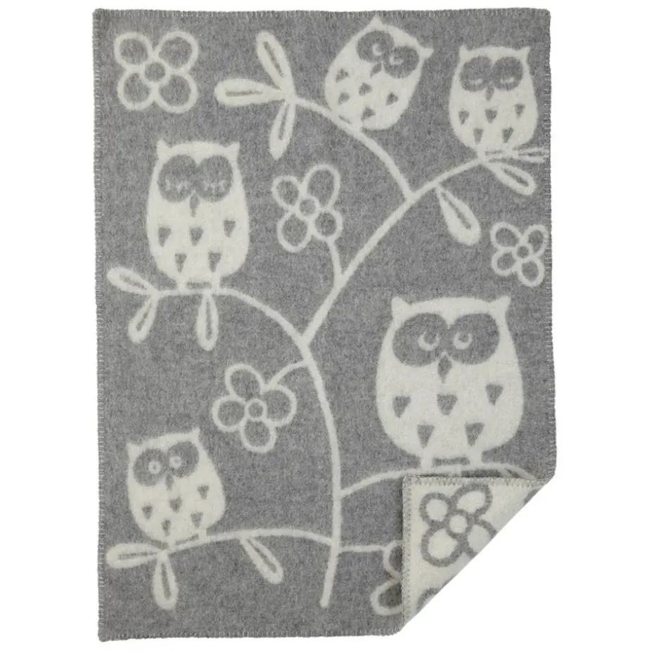 Plaid infantil Tree Owl, gris claro