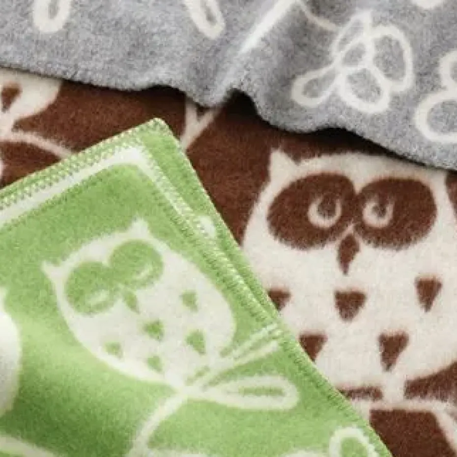 Plaid infantil Tree Owl, gris claro