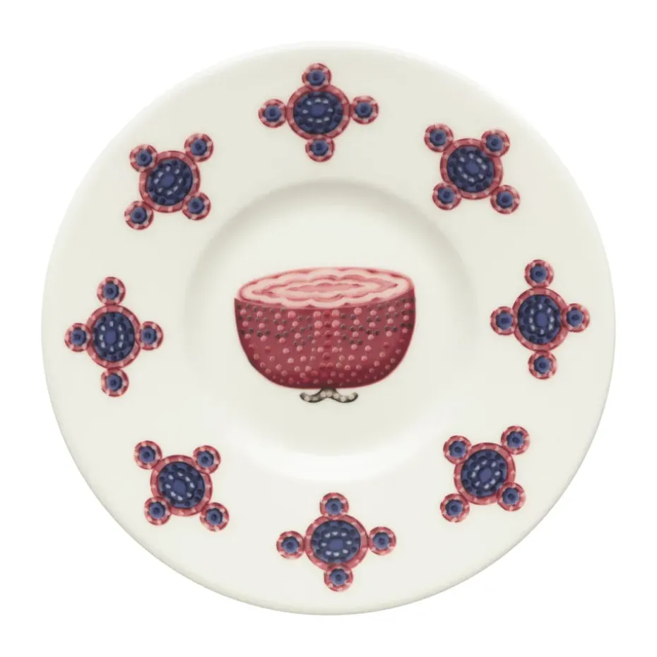 Platillo de café Taika Sato Ø15 cm, Blanco-multicolor