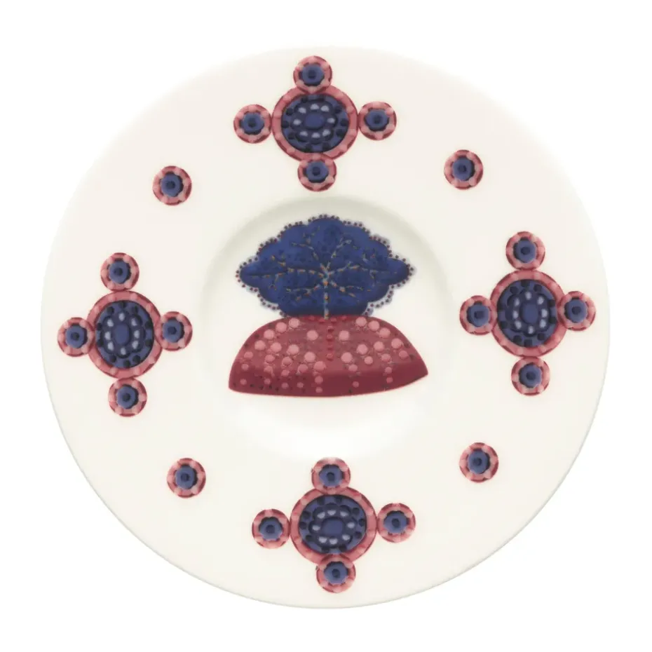 Platillo de café Taika Sato Ø11 cm, Blanco-multicolor