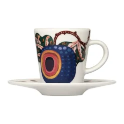 Platillo de café Taika Sato Ø11 cm, Blanco-multicolor
