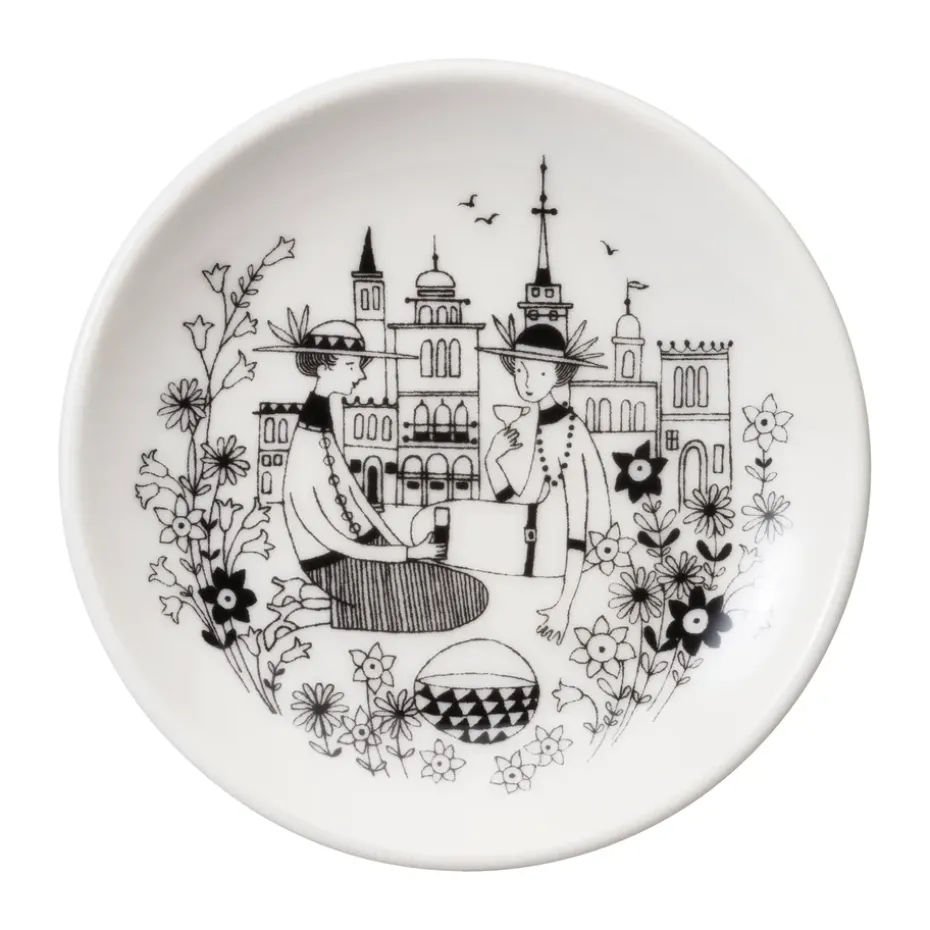 Platillo Emilia Ø10,5 cm, Negro-blanco
