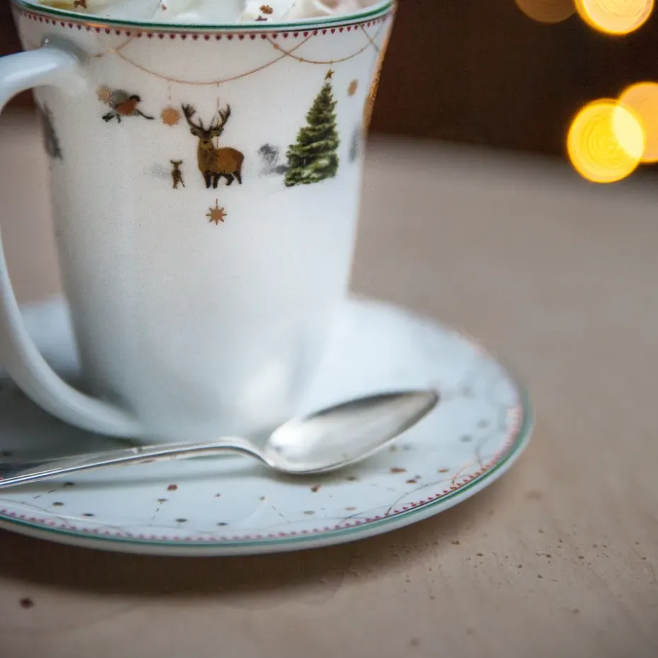 Platillo para taza 30 cl Julemorgen, blanco