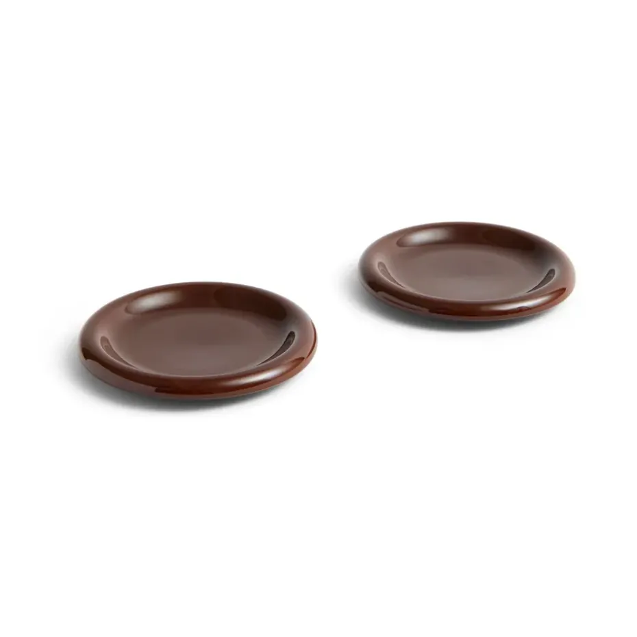 Plato Barro, Burgundy, Ø18 cm, pack de 2