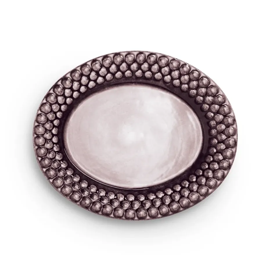 Plato Bubbles ovalado 20 cm, ciruela