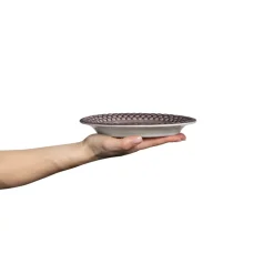 Plato Bubbles ovalado 20 cm, ciruela