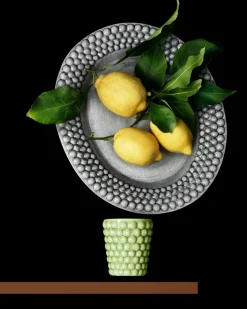 Plato Bubbles ovalado 35 cm, gris