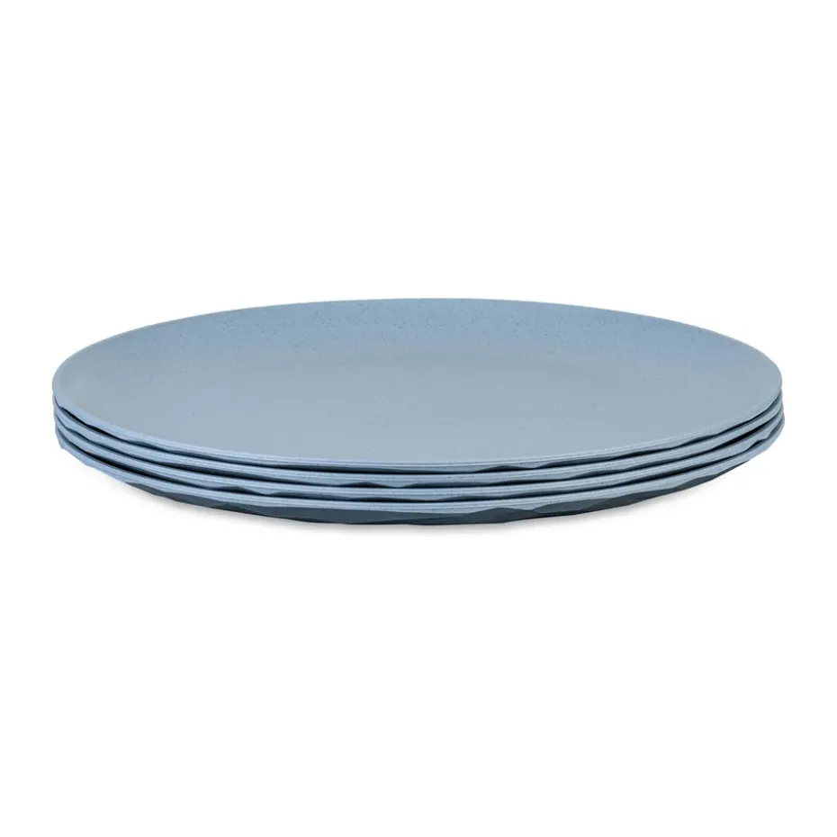 Plato Club Ø26 cm, 4-pack termoplástico biocircular, Nature flower blue
