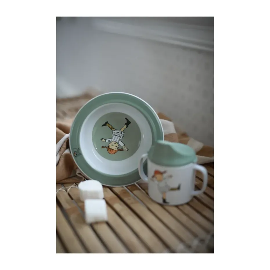 Plato con ventosa Pippi Cirkus Ø15,5 cm, Verde