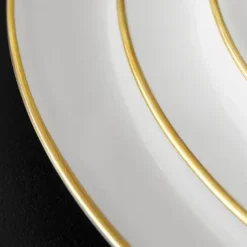 Plato de ensalada Anmut Gold, blanco