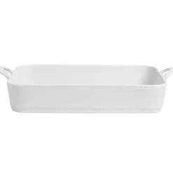 Plato de lasaña blanco con asas Toulouse, blanco