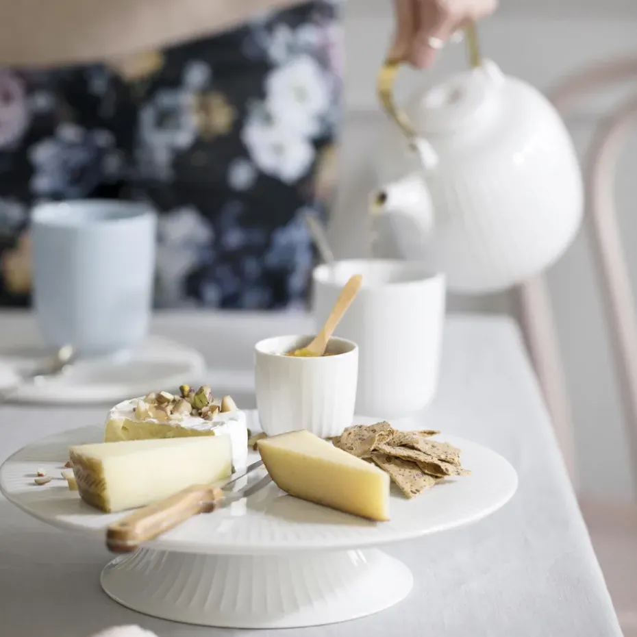 Plato de tarta con pie Hammershøi Ø30 cm, blanco