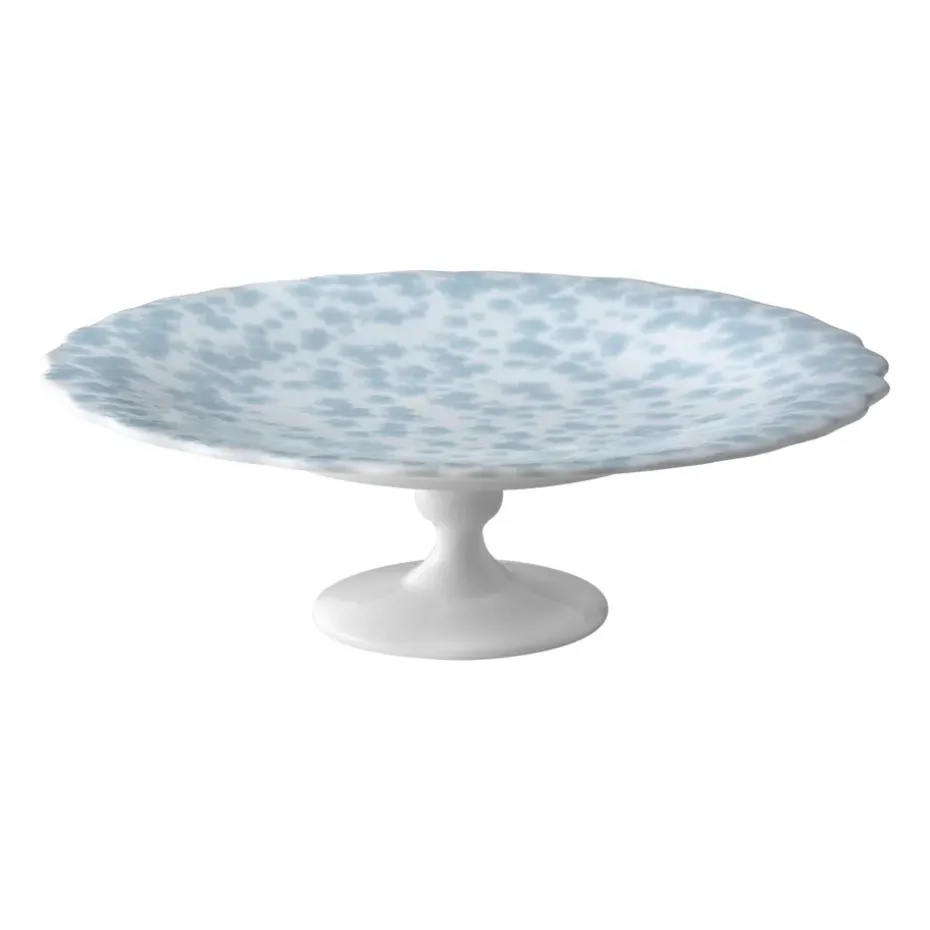 Plato de tarta Slåpeblom Ø21 cm, Azul