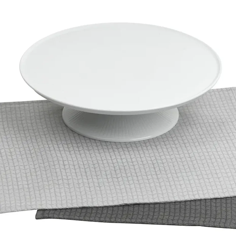 Plato de tarta Swedish Grace 31 cm, nieve (blanco)