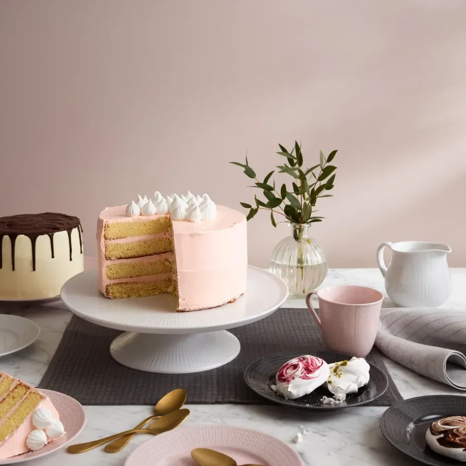 Plato de tarta Swedish Grace 31 cm, nieve (blanco)