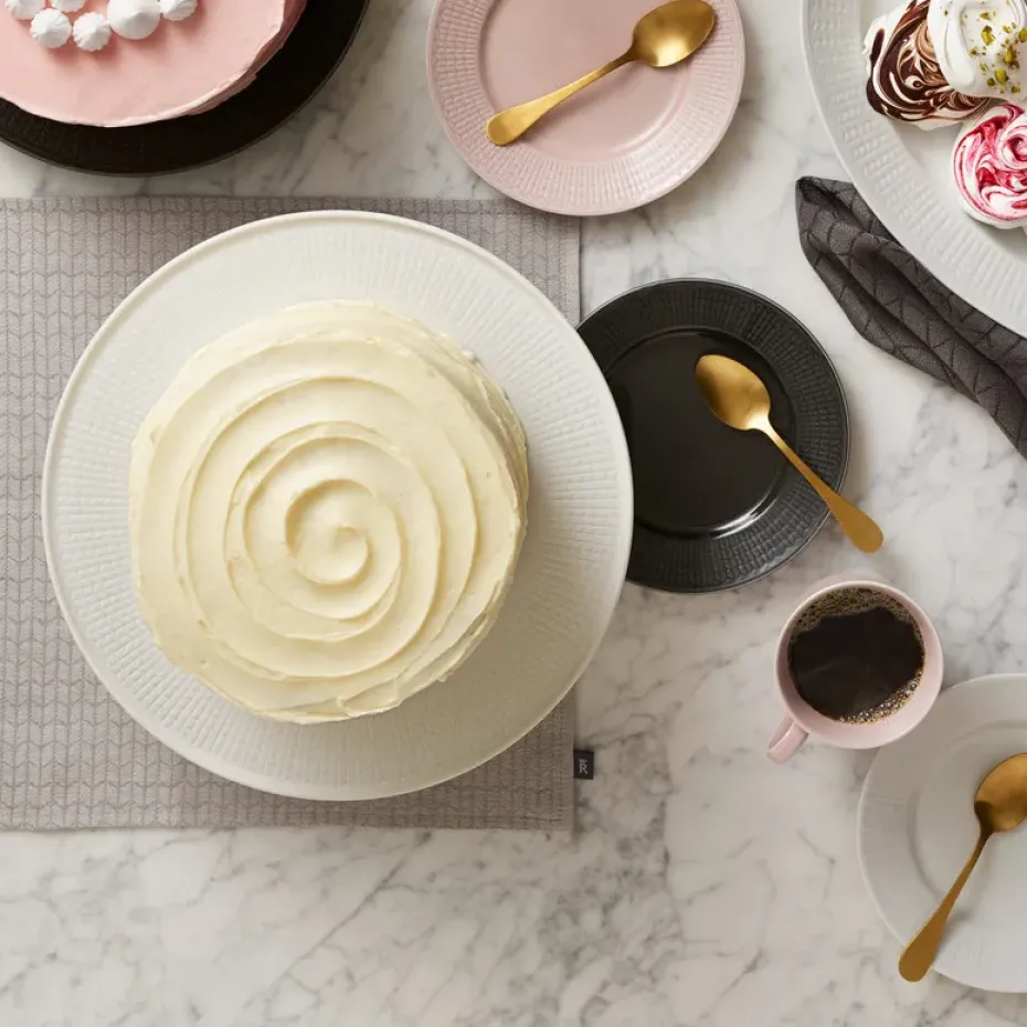Plato de tarta Swedish Grace 31 cm, nieve (blanco)