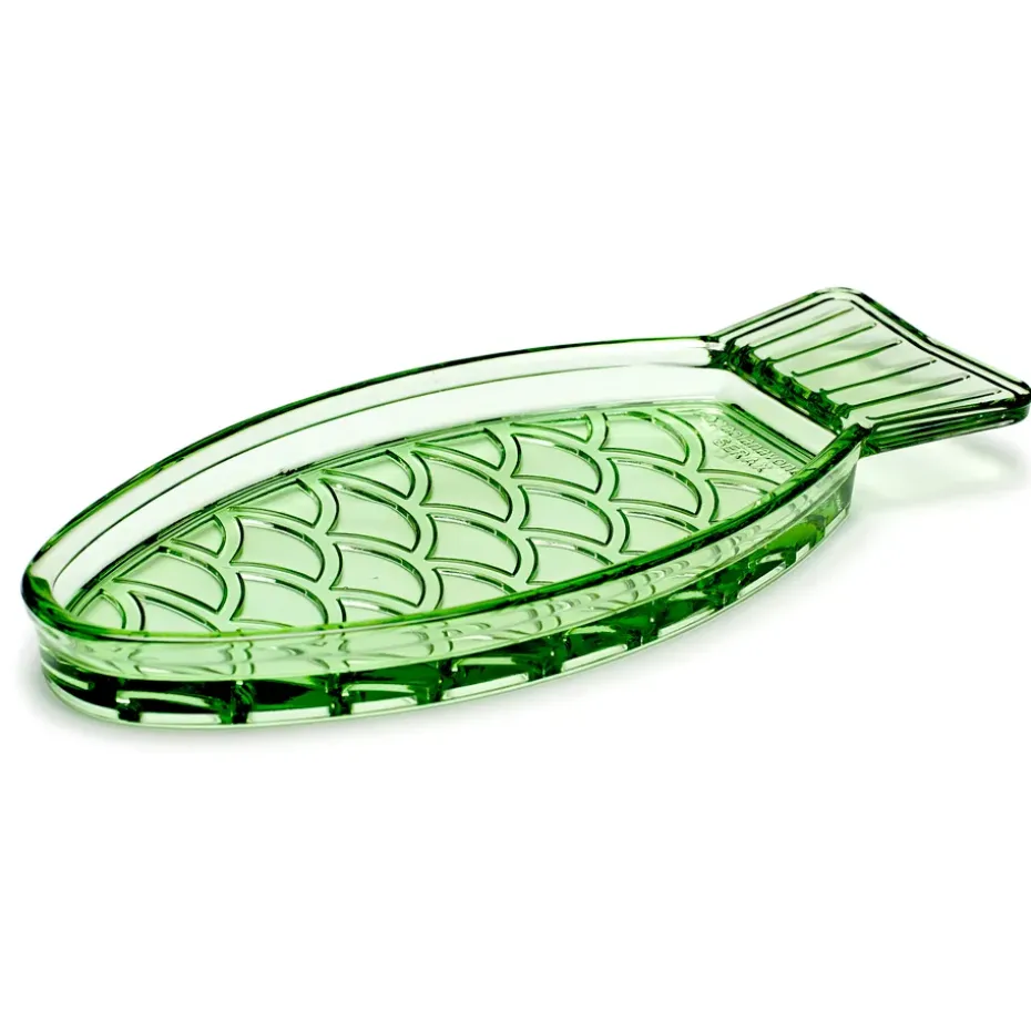 Plato Fish & Fish 10x23 cm, Green