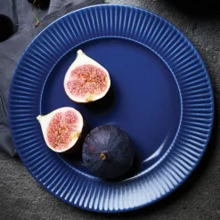 Plato Groovy Ø 21 cm, Azul
