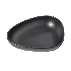 Plato hondo 1 Curve Stoneware 9x22 cm, Black