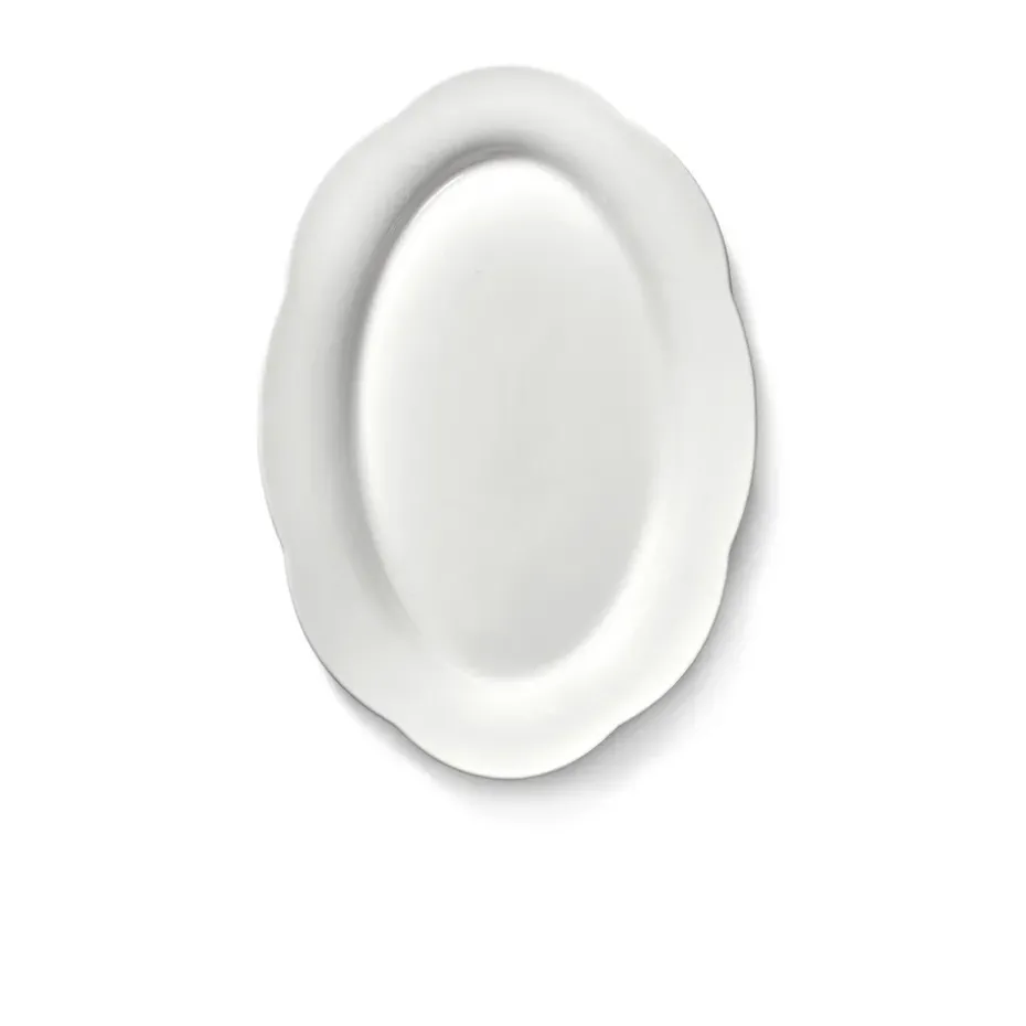 Plato hondo Silhouette oval L 21x30 cm set de 2, White