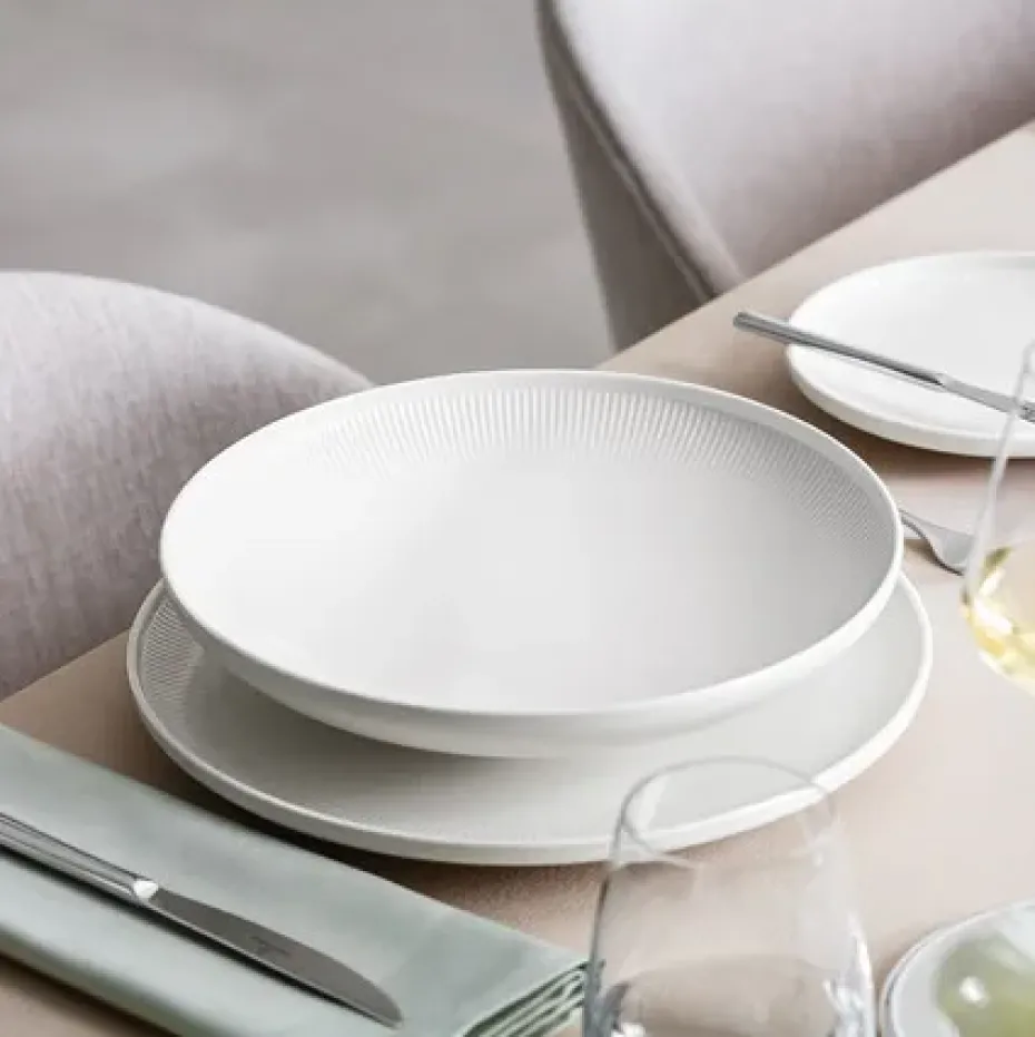 Plato hondo Afina Ø25 cm, Blanco