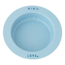 Plato hondo Design Letters favorit mini, Light blue-love