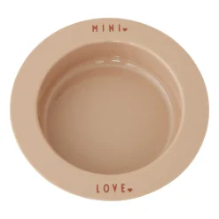 Plato hondo Design Letters favorit mini, Beige-love