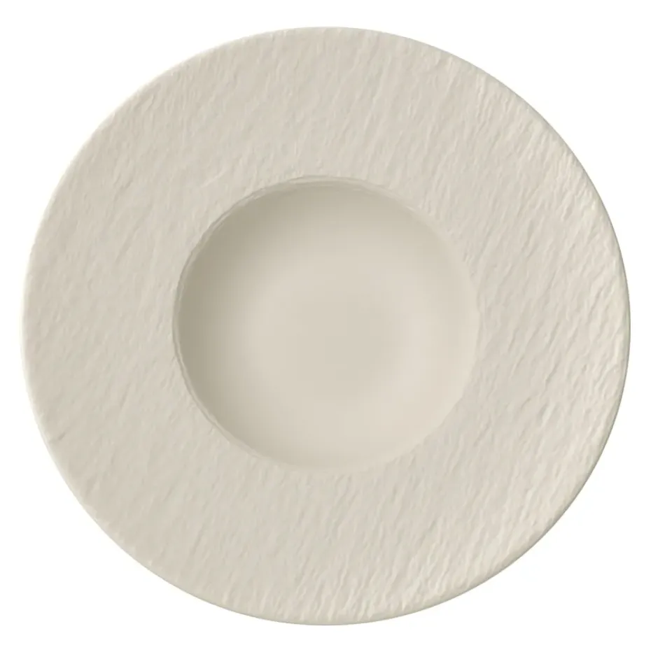 Plato hondo Manufacture Rock Ø28 cm, Blanc