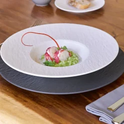 Plato hondo Manufacture Rock Ø28 cm, Blanc