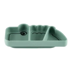 Plato infantil Croco Stick&Stay 9x21 cm, Green
