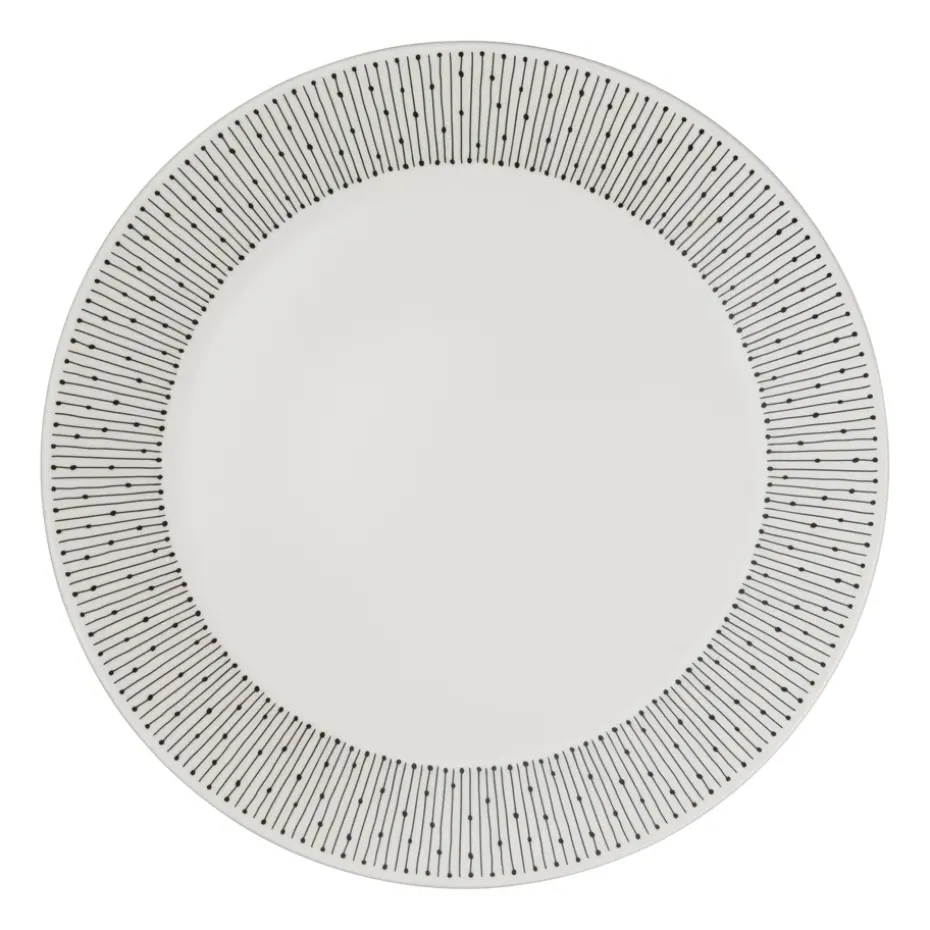 Plato Mainio Sarastus Ø25 cm, negro-blanco