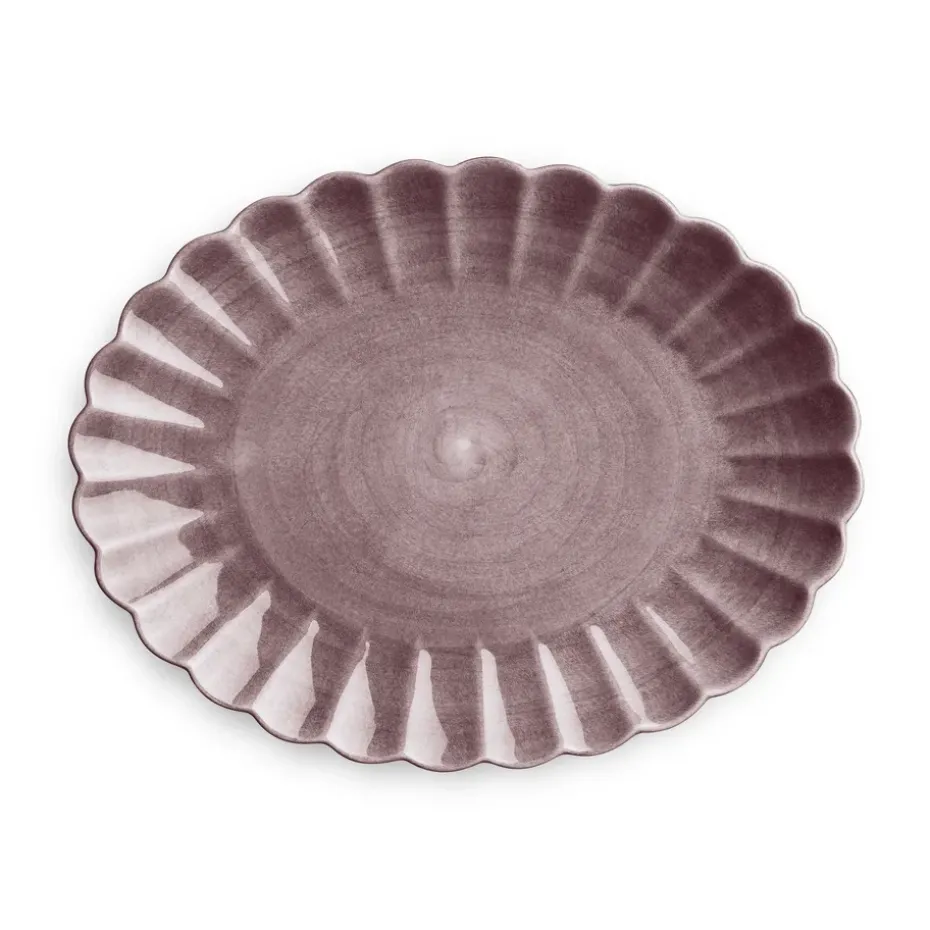 Plato Oyster 30x35 cm, Ciruela