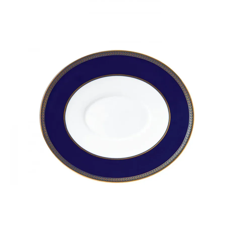 Plato para jarra para salsa Renaissance Gold, azul