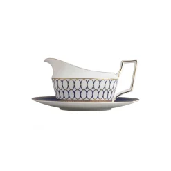 Plato para jarra para salsa Renaissance Gold, azul