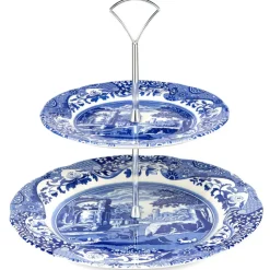 Plato para tarta Blue Italian, 2 pisos