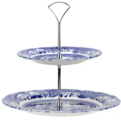 Plato para tarta Blue Italian, 2 pisos