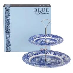 Plato para tarta Blue Italian, 2 pisos