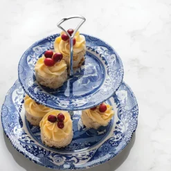Plato para tarta Blue Italian, 2 pisos