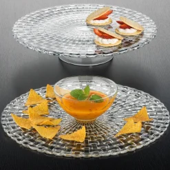 Plato para tarta/chip and dip Bossa Nova, transparente