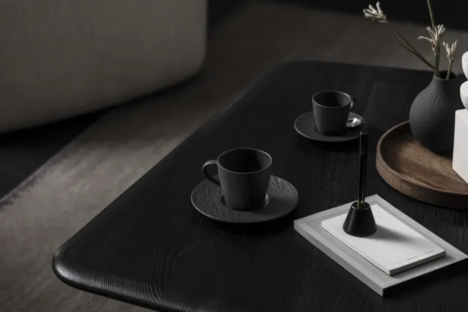 Plato para taza de café Manufacture Rock Ø15,5 cm, negro