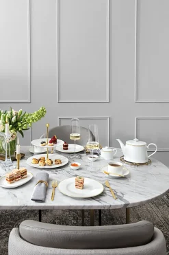 Plato para taza de té Château Septfontaines Ø16 cm, Blanco-oro