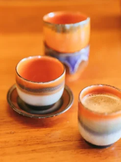 Plato para taza 70's, Ø11,5 cm, Tostado oscuro