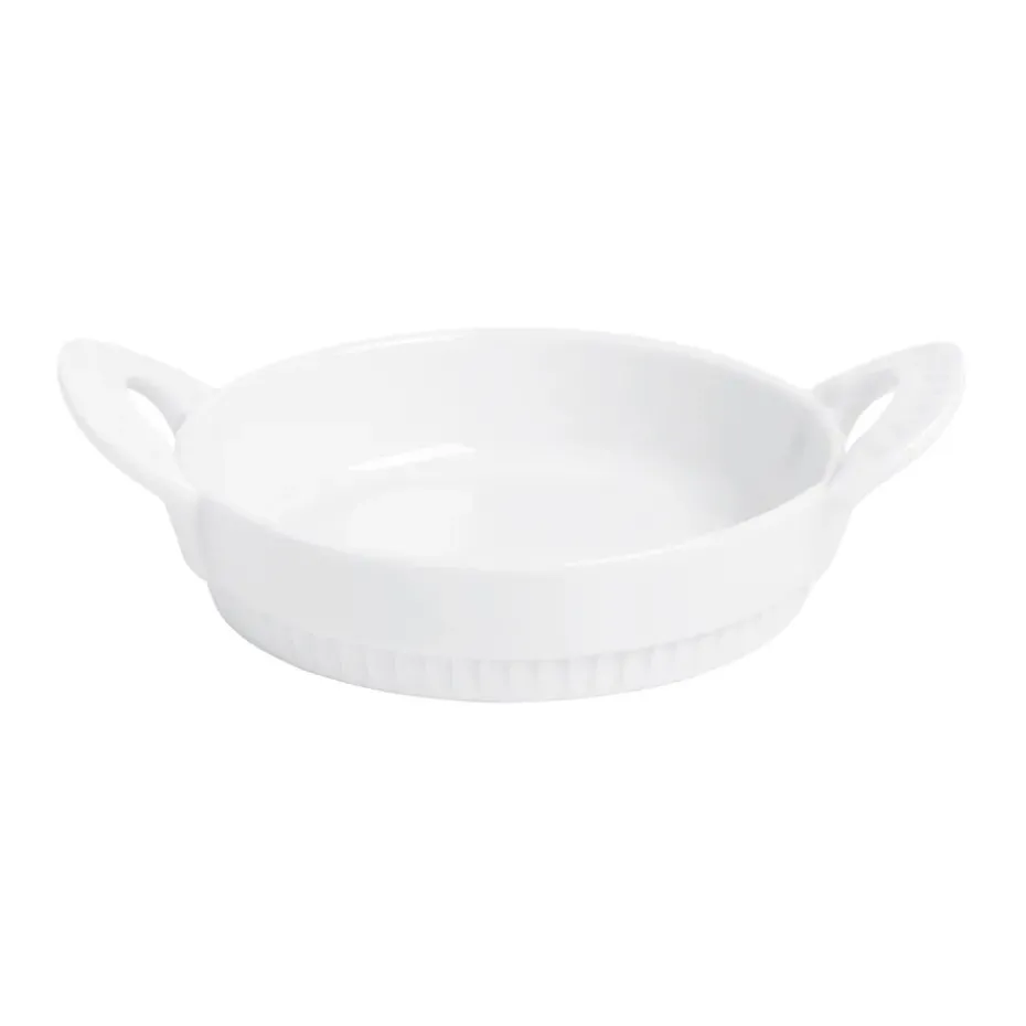 Plato redondo con asas Toulouse, blanco