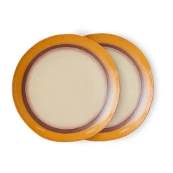 Plato 70's Ø27,5 cm 2 piezas, Coconut