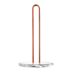Portarollos de papel de cocina Loop 26 cm, Transparente-ámbar