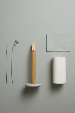 Portarrollos de papel cocina Grab, roble