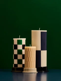 Portavelas Column 10 cm, Light grey